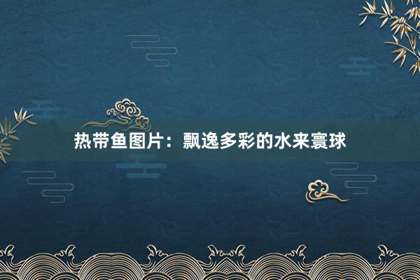 热带鱼图片:飘逸多彩的水来寰球